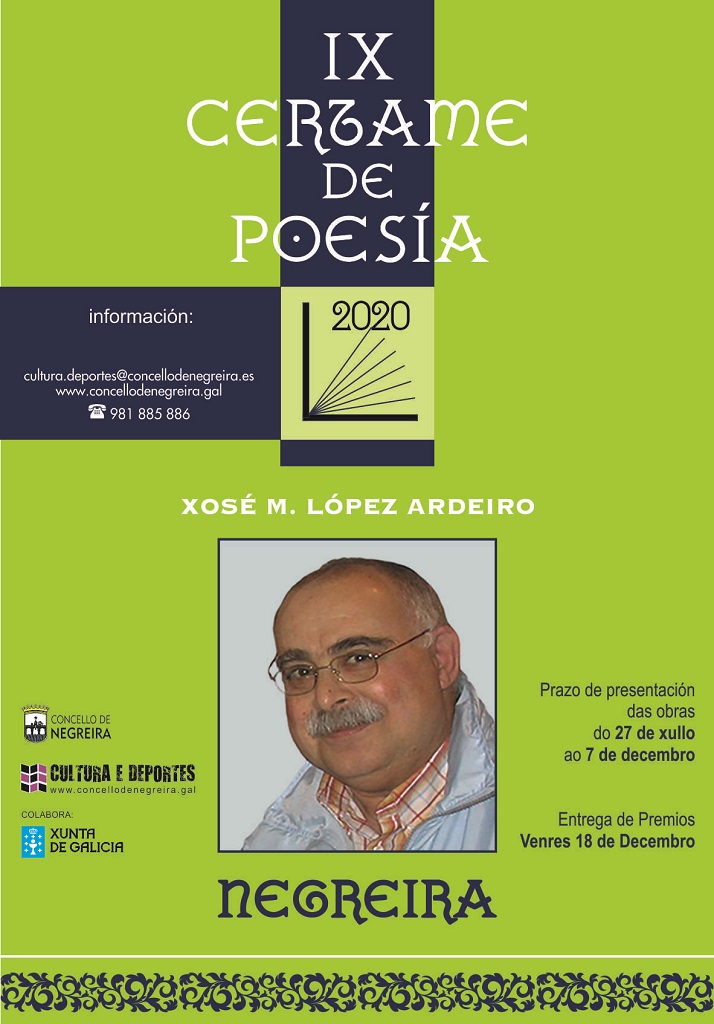 Cartel IX Certame de Poesia X. Manuel Lopez Ardeiro